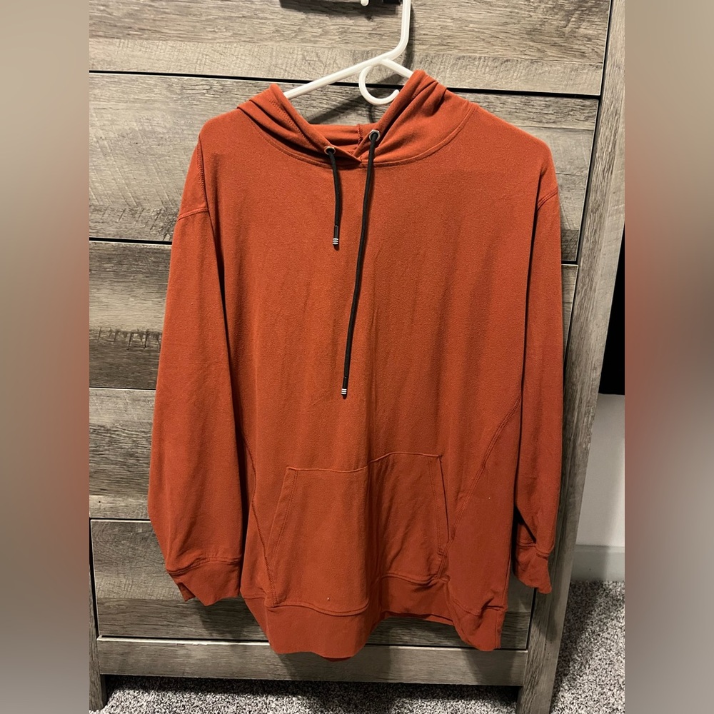 Rust Orange Hoodie with Front Pocket